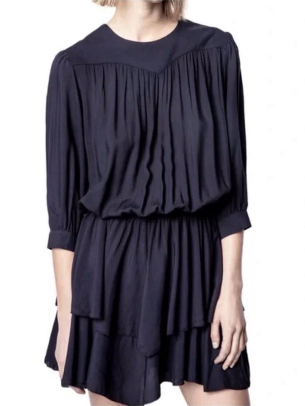 Zadig & Voltaire Rooka Tiered Mini Dress Small NWT - Picture 2 of 12
